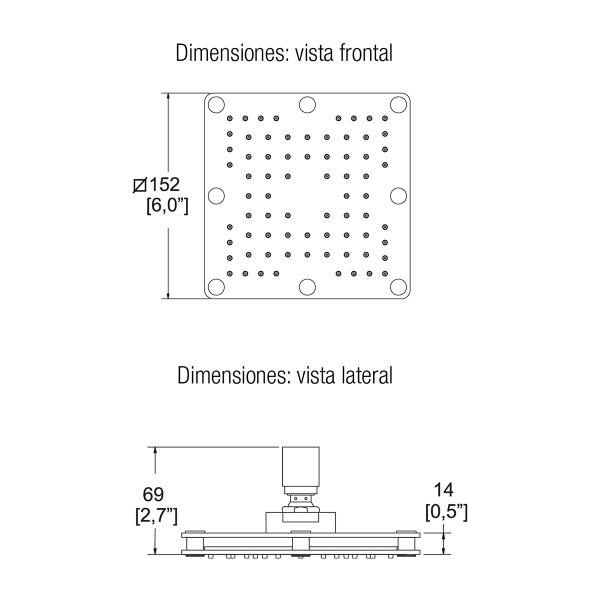 H-3006 REGADERA 6 PLATO ANCHO HELVEX - Tumatsa Leon