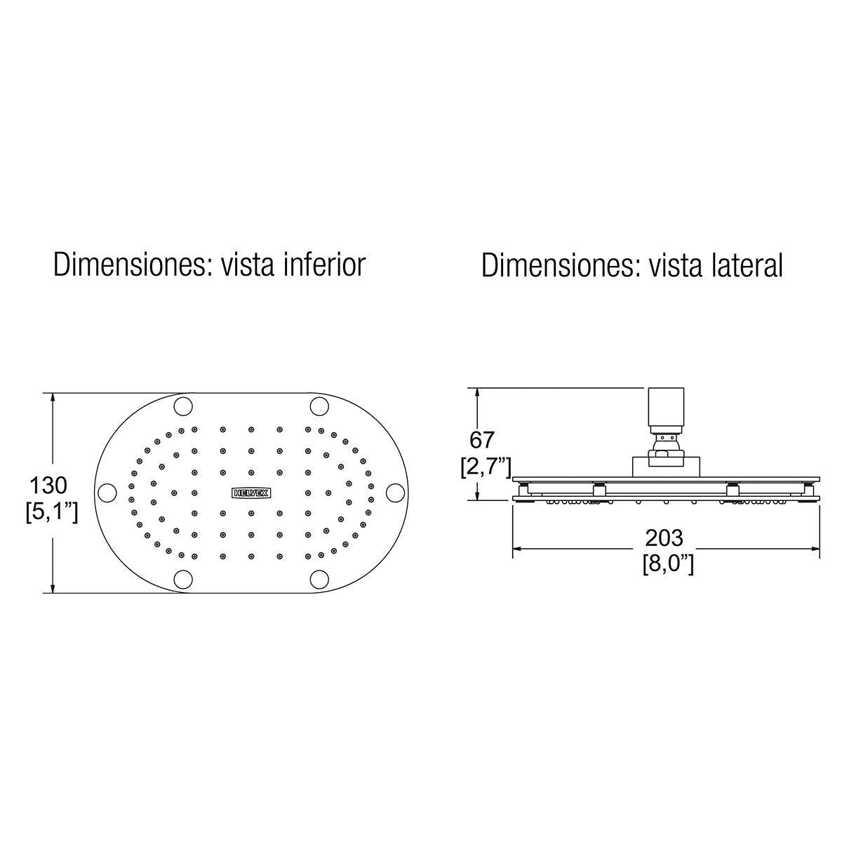 H-3005-6 REG PLATO ANCHO PREMIER6 CHF HELVEX - Tumatsa Leon
