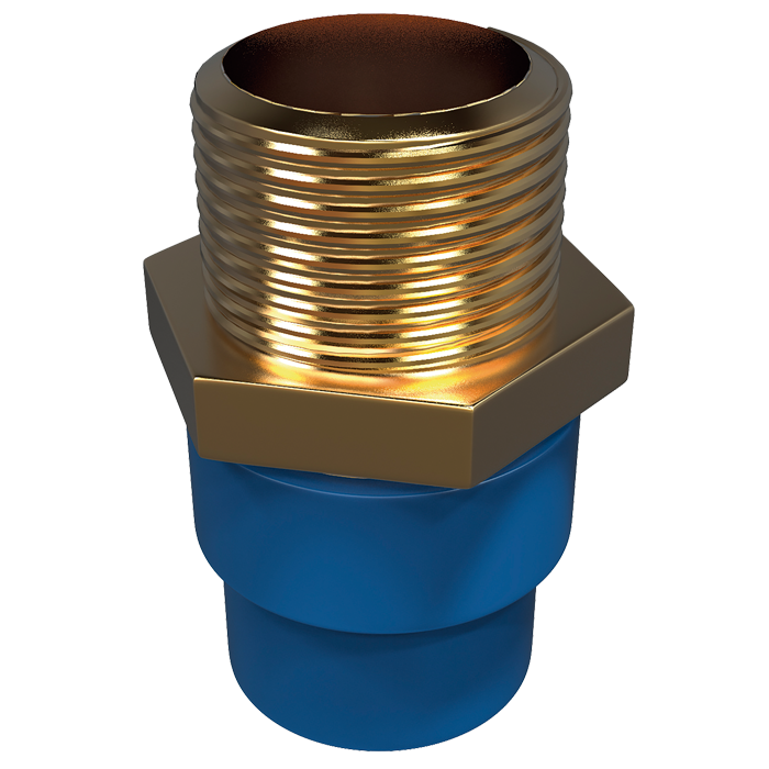 CONECTOR MACHO C/INSERTO METALICO FLOWGUARD 50MM - Tumatsa Leon