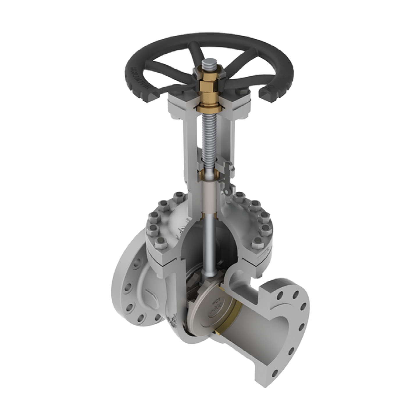 Válvula de compuerta Walworth de acero fundido, bonete bridado, clase 300, API-600