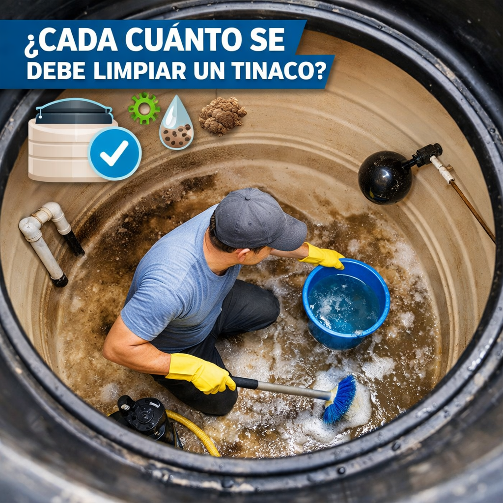 ¿Cada cuánto tiempo se debe limpiar un tinaco?