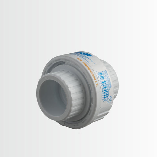 Tuerca unión cementar PVC C-40 de 25 mm (1"), vista en ángulo — Tumatsa León