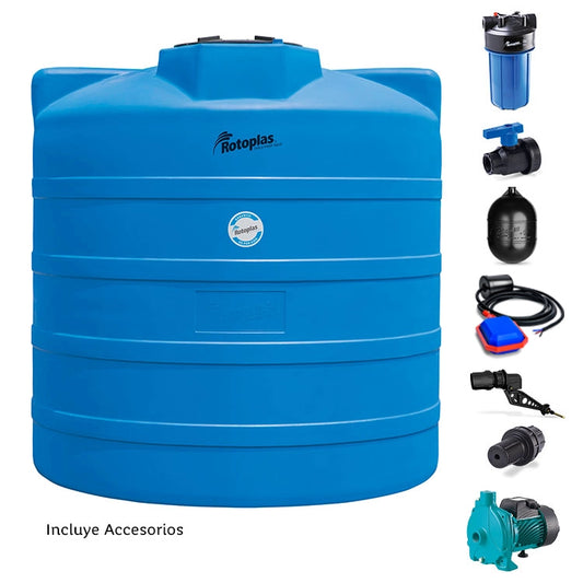 510161 CISTERNA AZUL EQUIPADA 10000LT ROTOPLAS