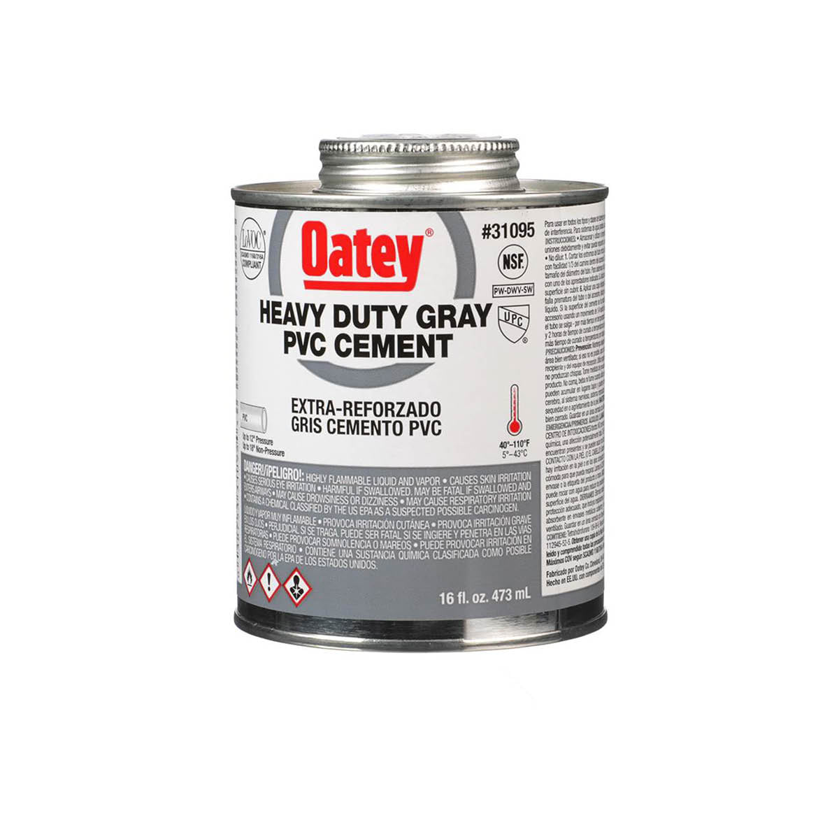 32380MX HEAVY DUTY GRIS PVC CEMENT 16 Oz