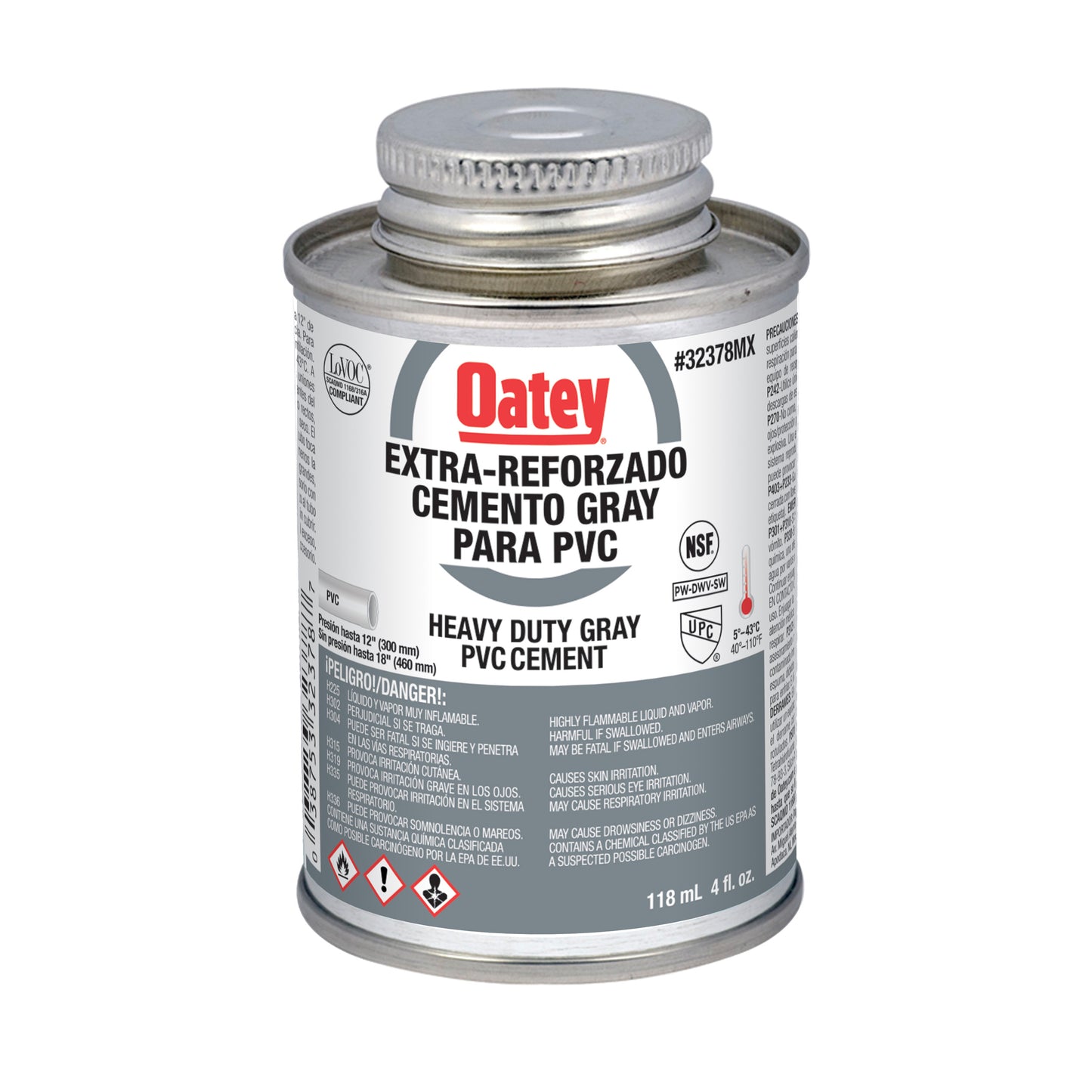 32381MX HEAVY DUTY GRIS PVC CEMENT 32 Oz OATEY