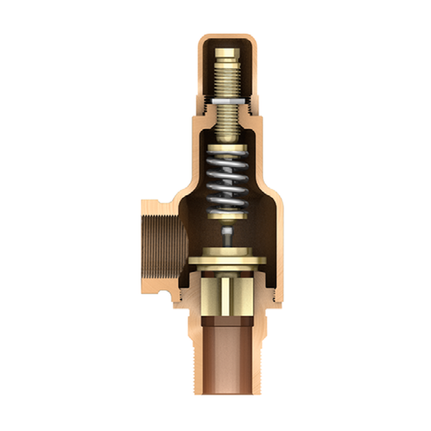 Válvula de alivio Walworth de bronce, modelo 2B20, conexiones roscadas NPT